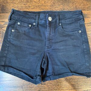 American Eagle Outfitters black Denim Shorts- next level stretch size 4
